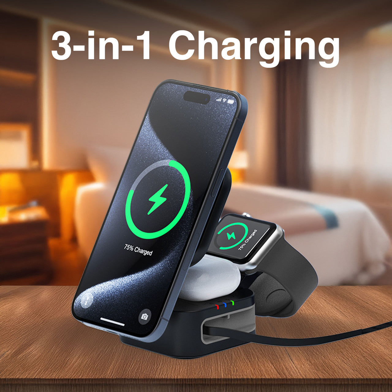 Laser 3-in-1 Wireless Charging Stand