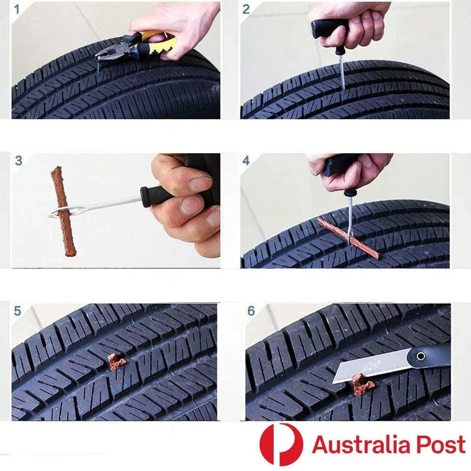 100-Piece Tubeless Tyre Repair String Kit