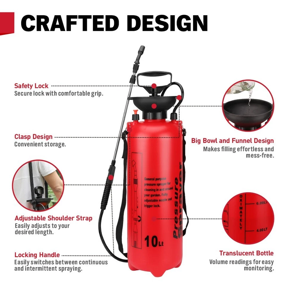 10L Garden Pressure Sprayer