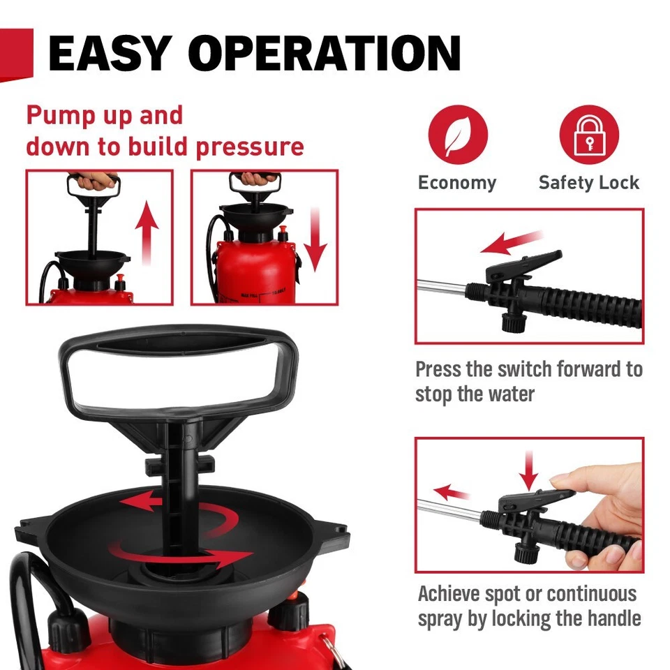 10L Garden Pressure Sprayer