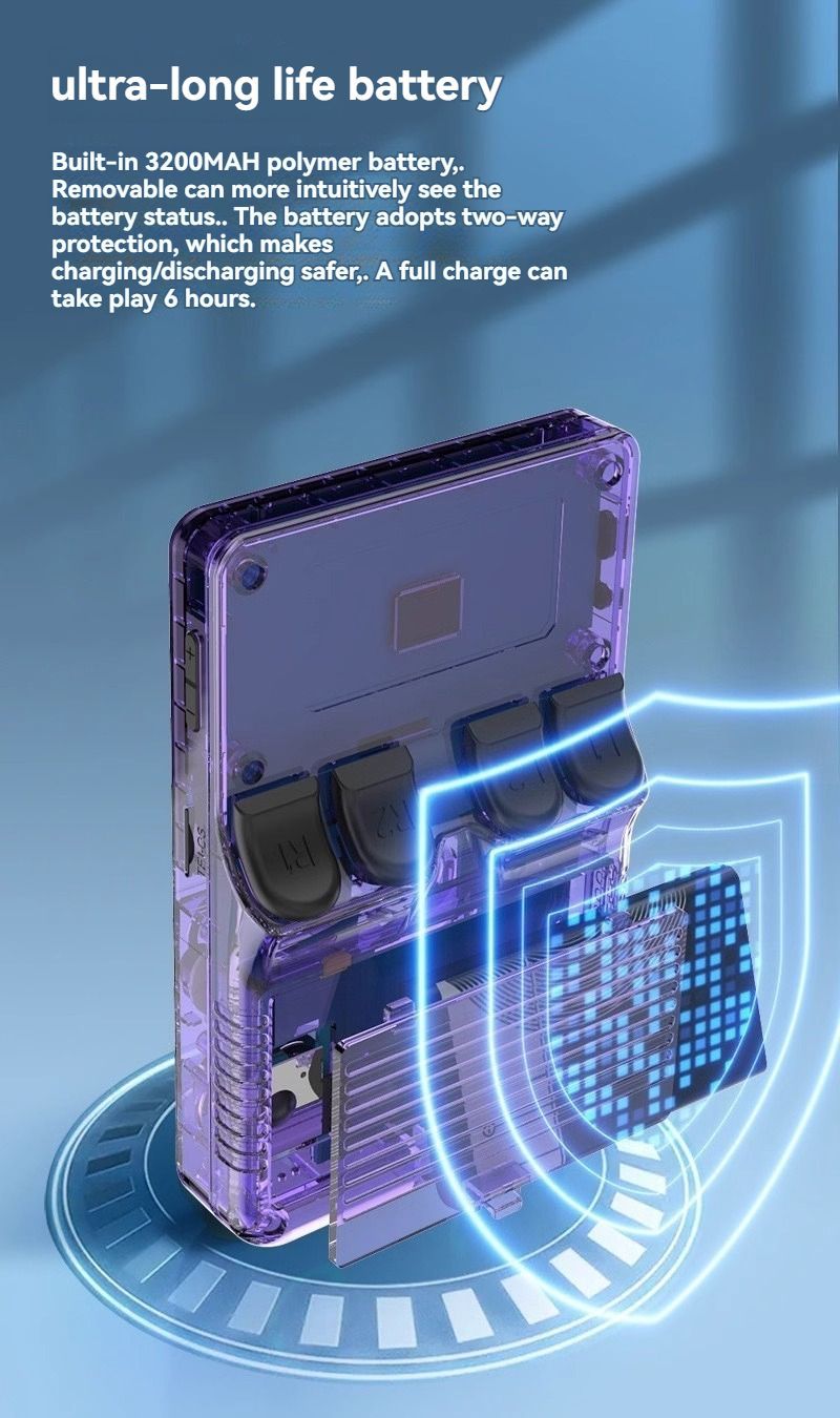 128GB Handheld Retro Game Console - Purple