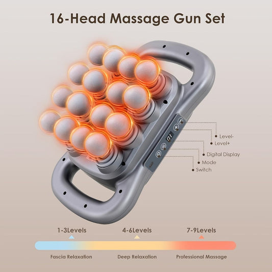 16-Head Electric Massage Gun