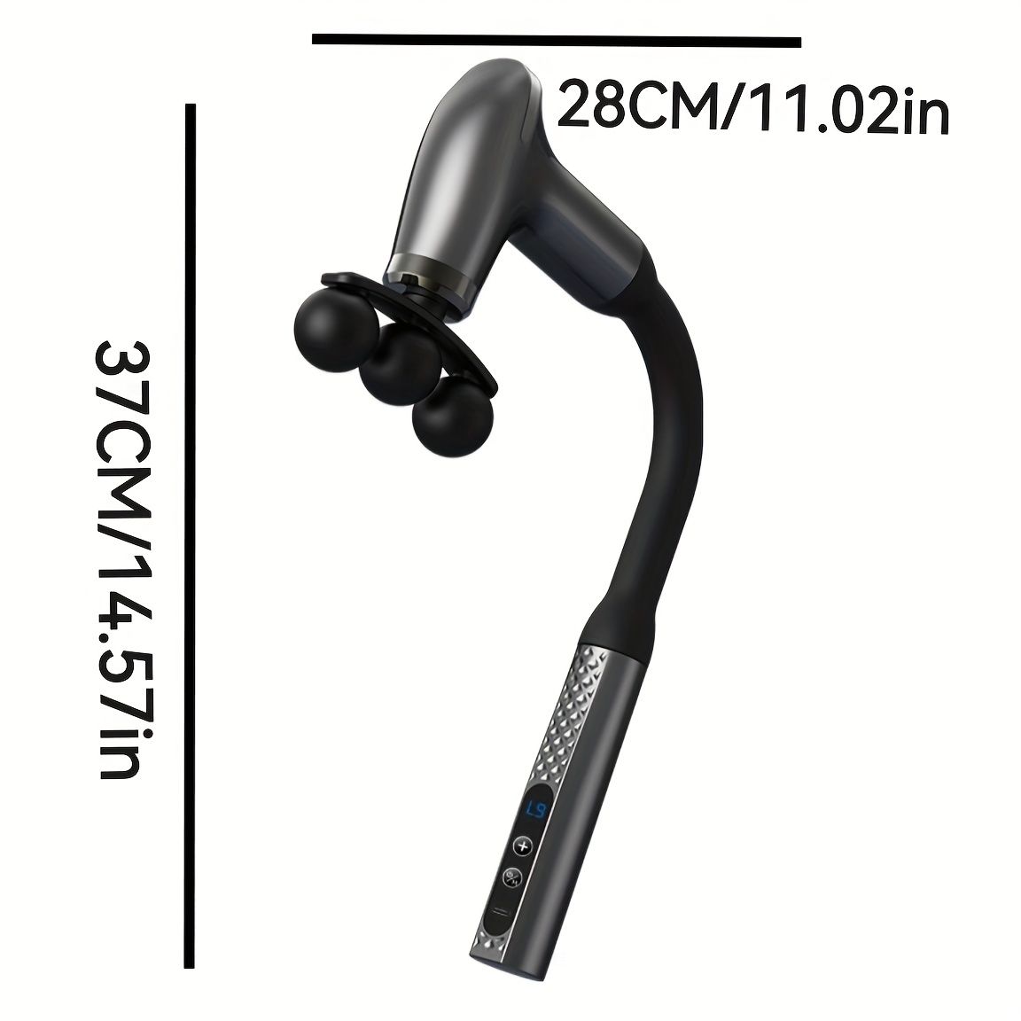 Portable Handheld Body Massager - Black