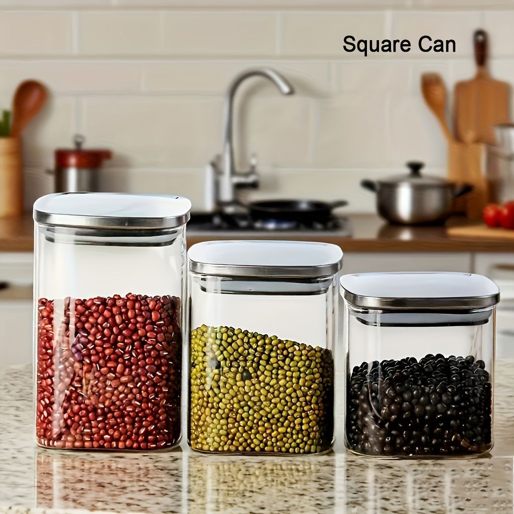 Airtight Storage Jars - Clear 2 Pack 1000ml