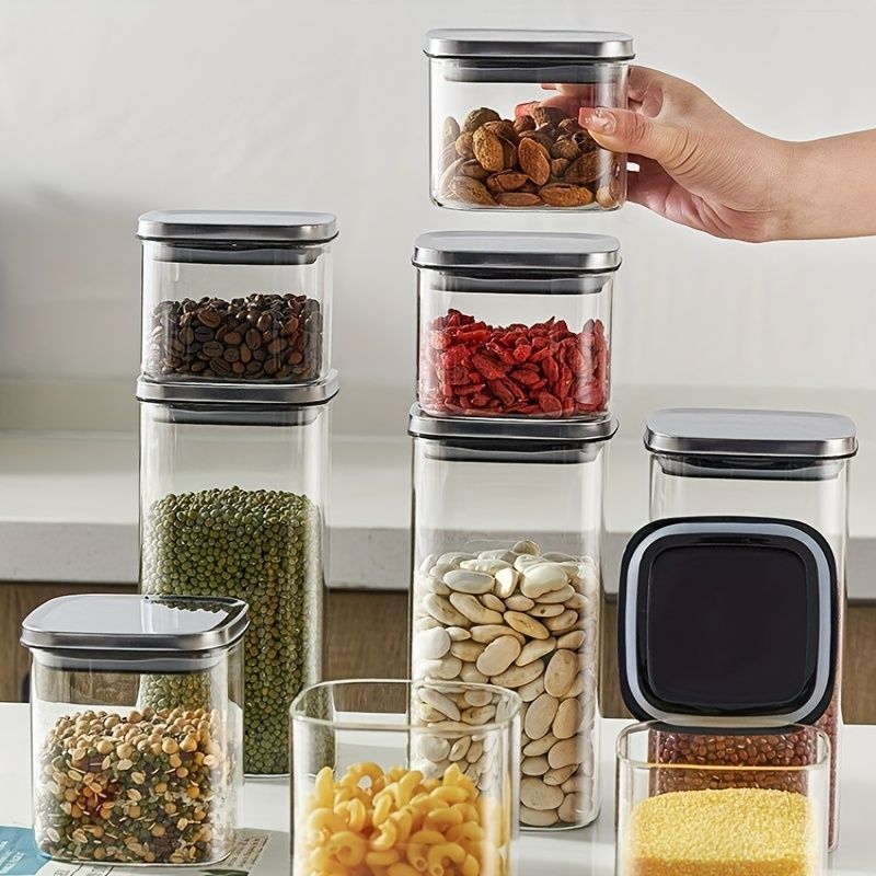 Airtight Storage Jars - Clear 2 Pack 700ml