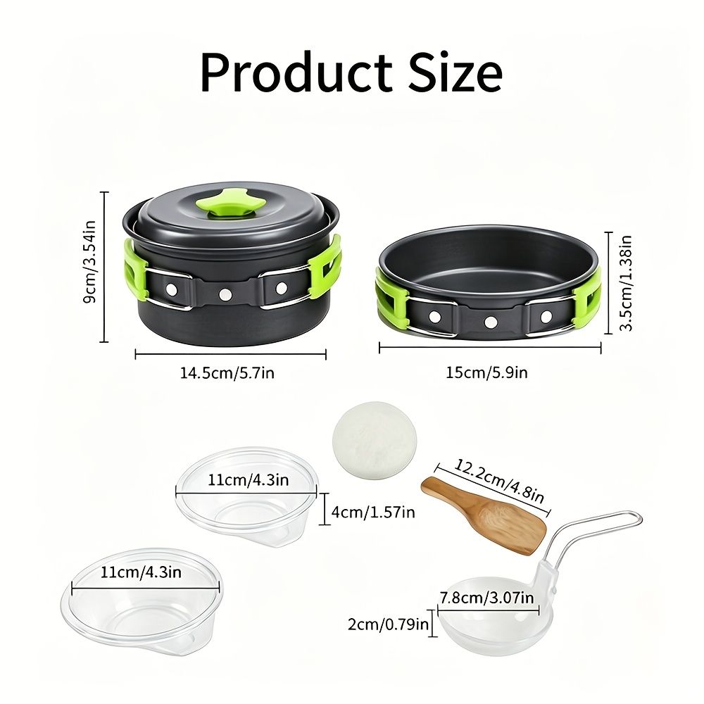 Camping Cookware Set - Black