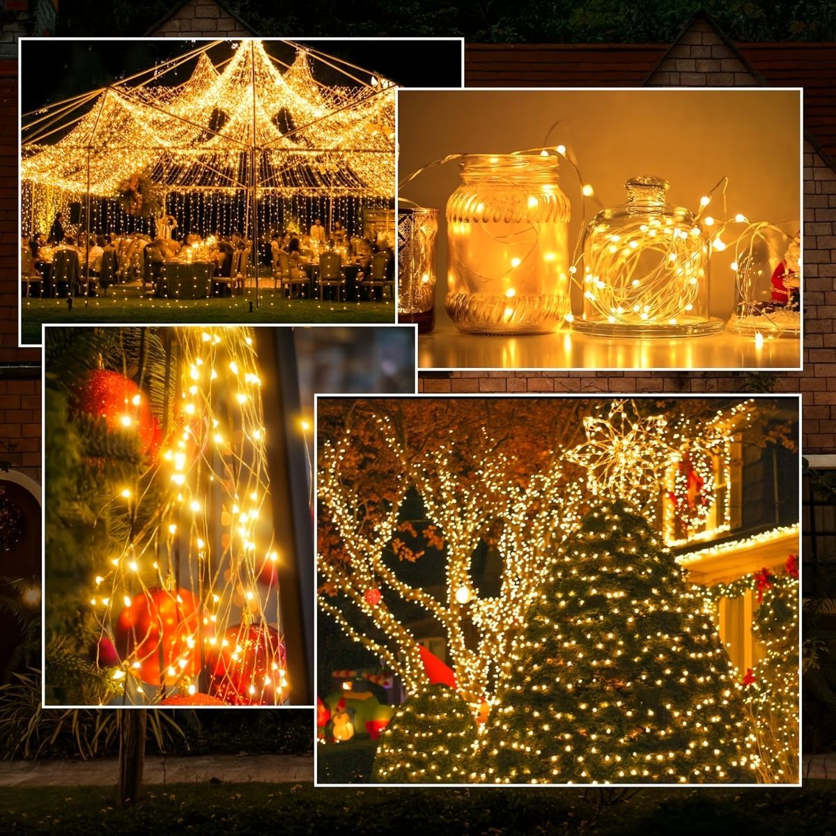 Solar Outdoor String Lights - Warm White