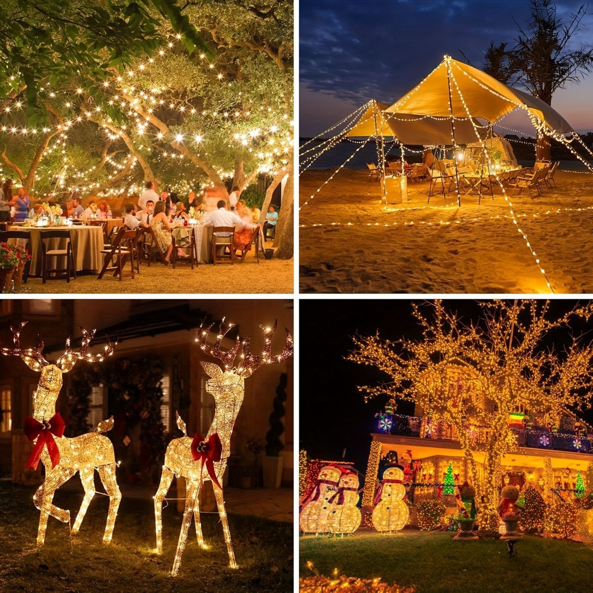 Solar Outdoor String Lights - Warm White