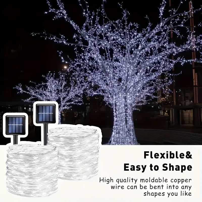 Solar Outdoor String Lights - White