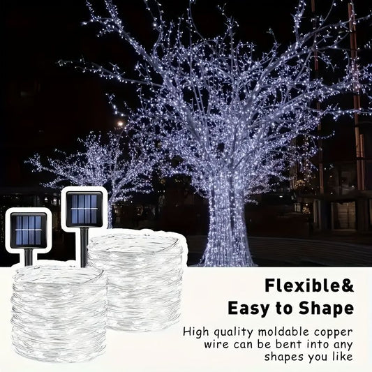 Solar Outdoor String Lights - White