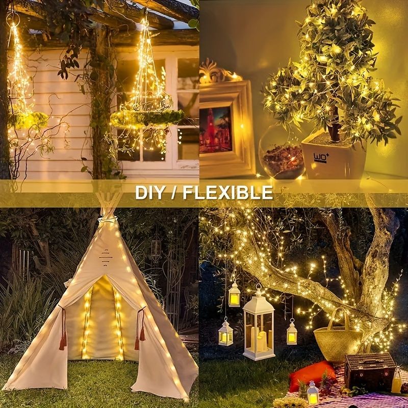 Solar Outdoor String Lights - White