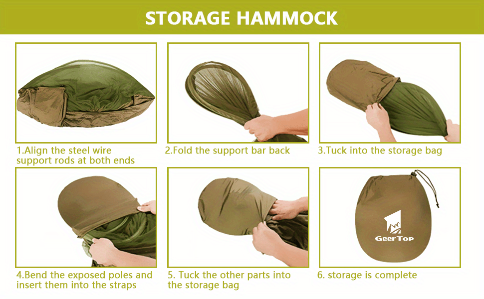 Double Camping Hammock with Mosquito Net