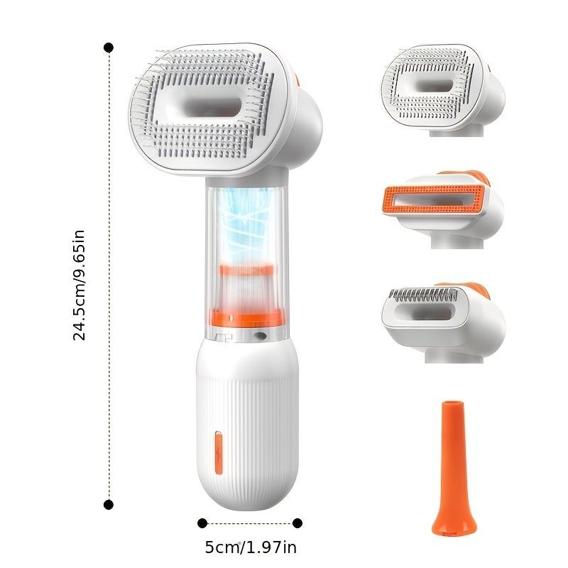 Pet Dematting Comb & Grooming Brush - White