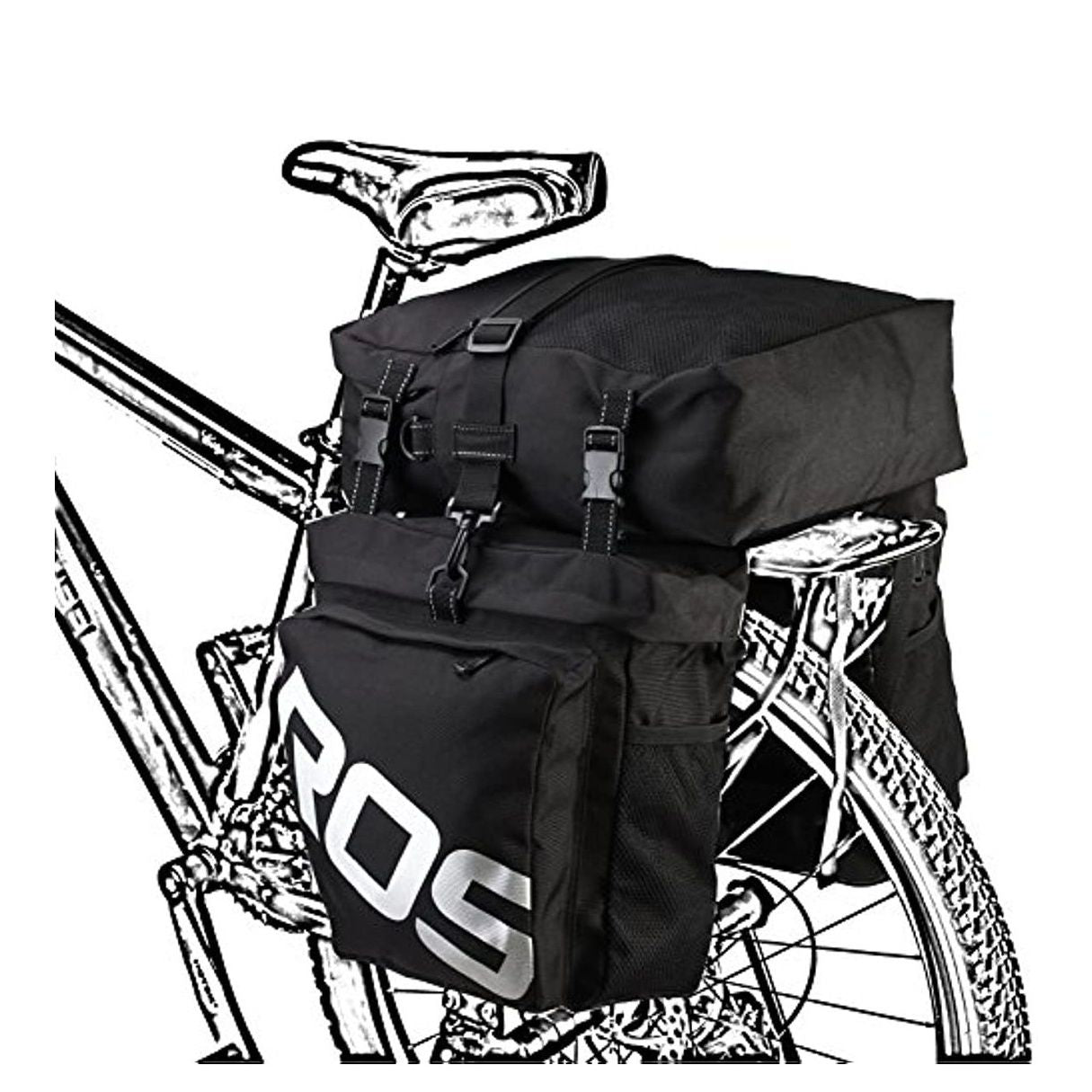 Bicycle Rear Rack Bag Set