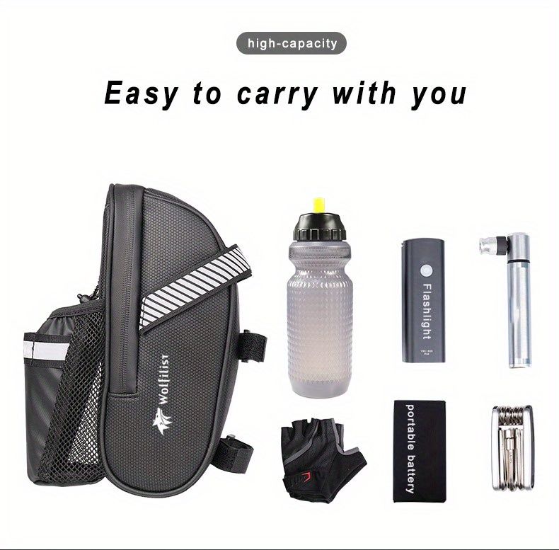 Bicycle Tail Bag with Bottle Pocket