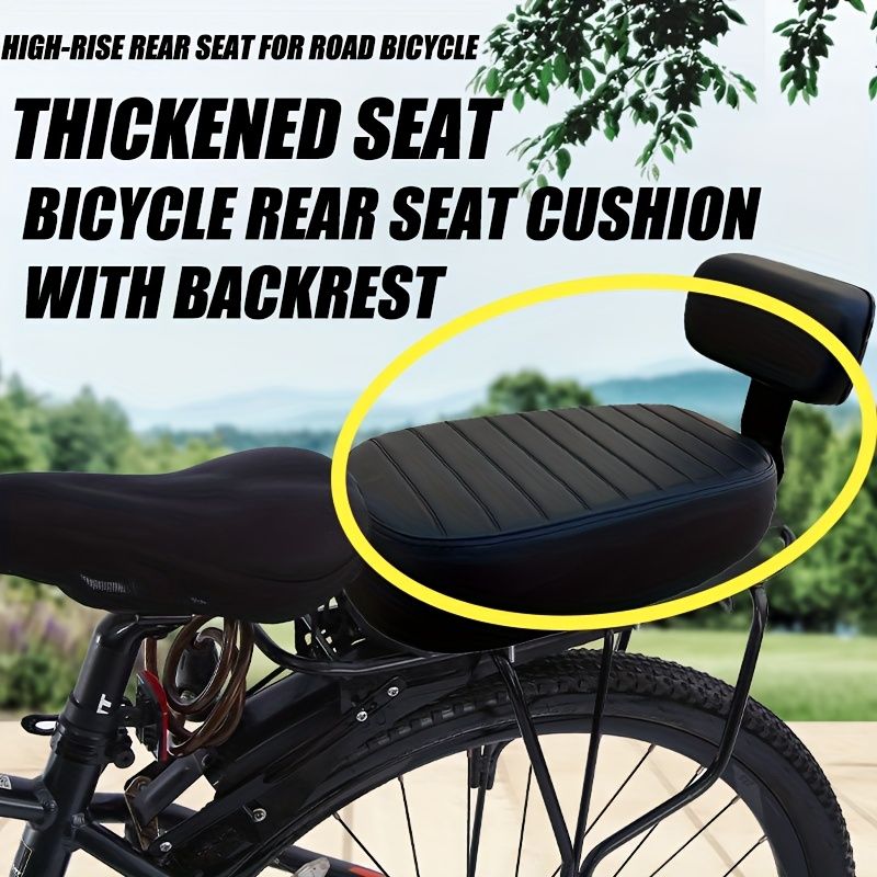 Bicycle Rear Seat Cushion with Backrest