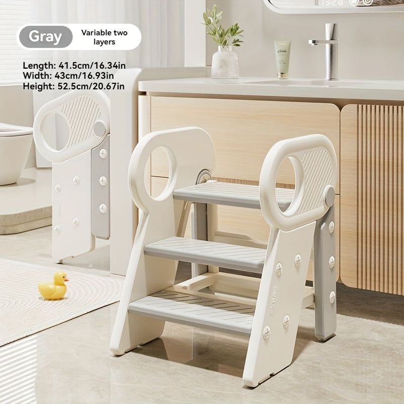 Kids Bathroom Step Stool - White