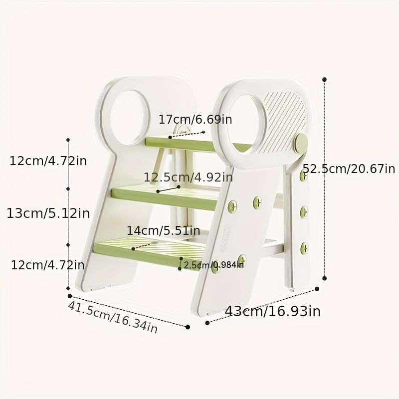 Kids Bathroom Step Stool - White