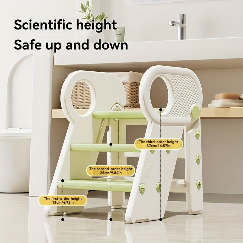 Kids Bathroom Step Stool - White