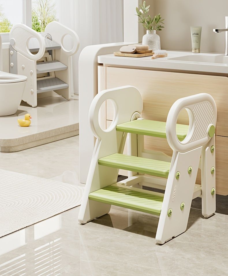Kids Bathroom Step Stool - White