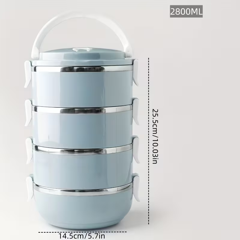 4-Layer Stainless Steel Insulated Lunch Box