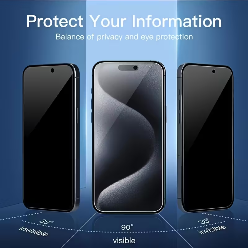 iPhone 15 Plus Privacy Screen Protector 4-Pack
