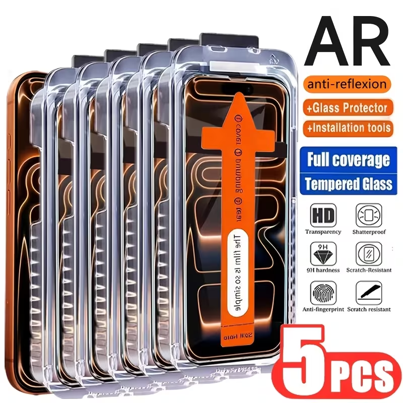 iPhone 17 Pro - 5 packs of high-definition protective film cases