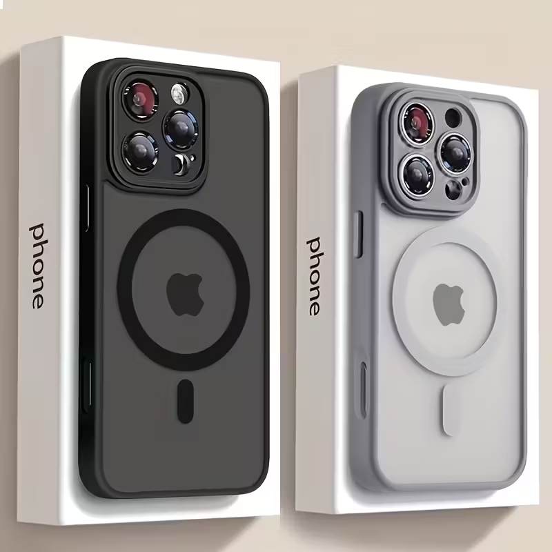 iPhone 17 Pro Max - High-end Magnetic Silicone Protective Case | Matte Semi-transparent Design | Anti-drop and Anti-scuff | Strong Magnetic Adhesion | Lightweight and Comfortable Feel
