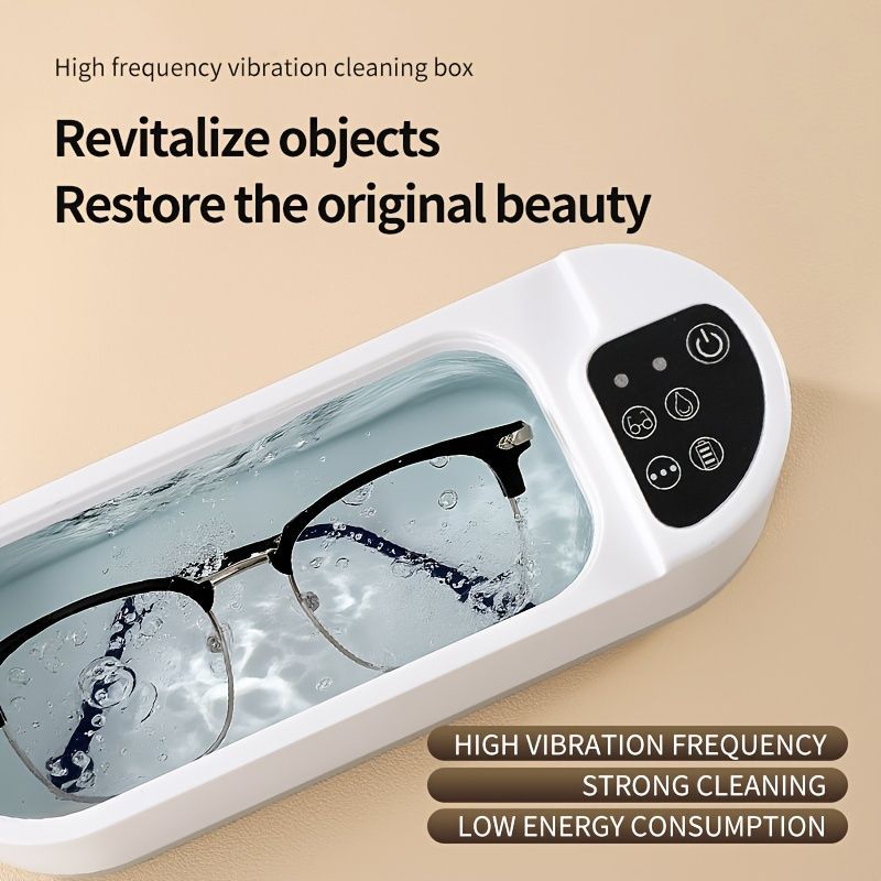 USB Ultrasonic Eyewear & Jewellery Cleaner - White