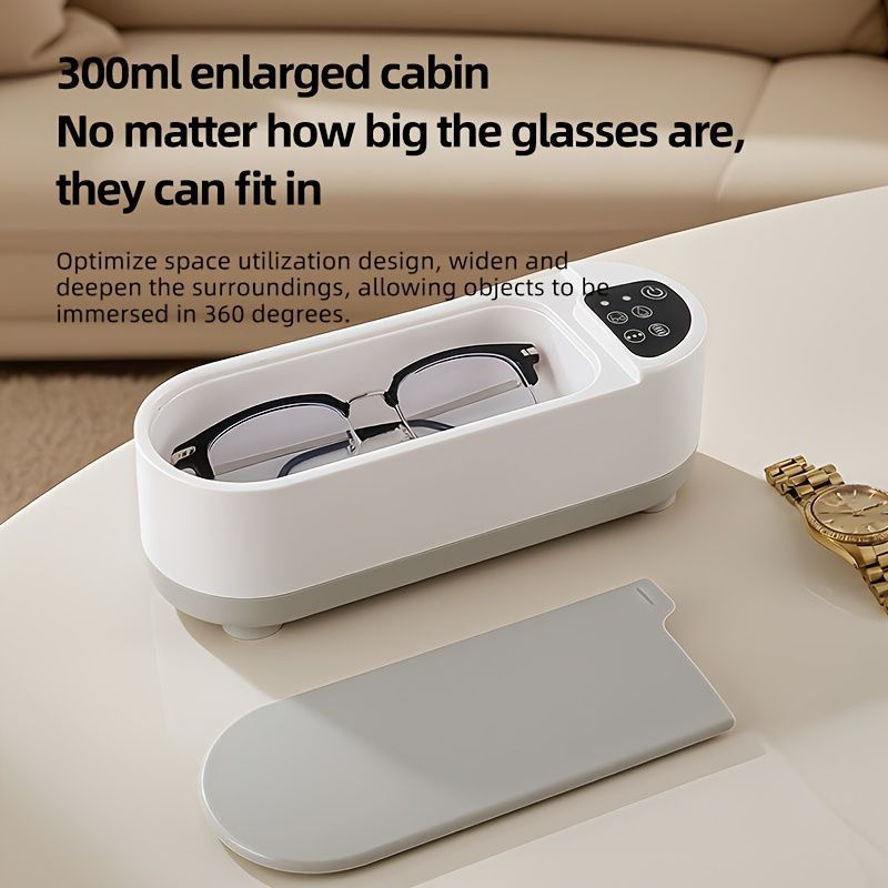 USB Ultrasonic Eyewear & Jewellery Cleaner - White