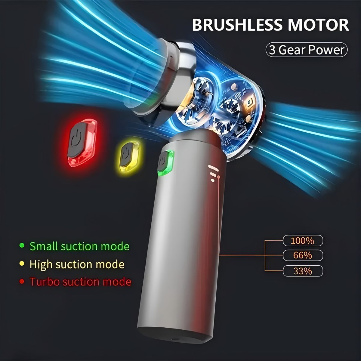 Vacuum Cleaner Brush Attachment - Grey
