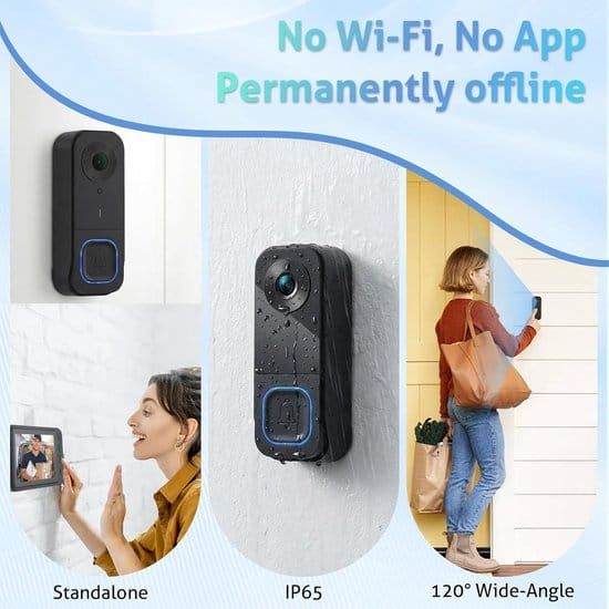 Wireless Video Doorbell with 4.5-inch Screen