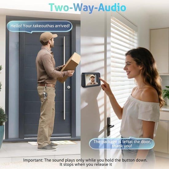 Wireless Video Doorbell with 4.5-inch Screen