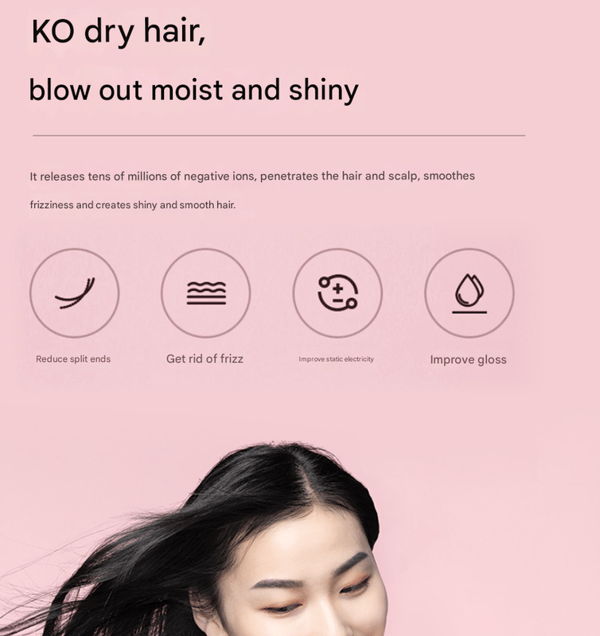 Portable Hair Dryer - Black