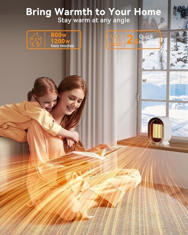 PTC Vertical Desktop Space Heater