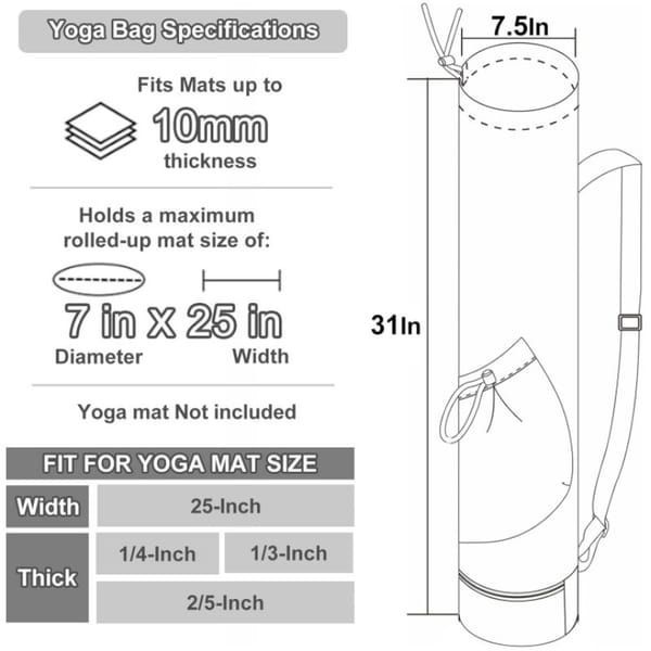 Yoga Mat Bag - Green Beige