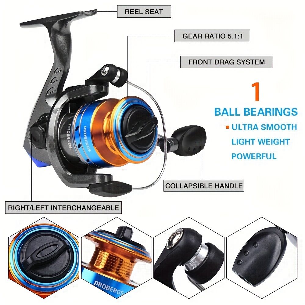 Proberos 2.4m Fishing Rod & Reel Set