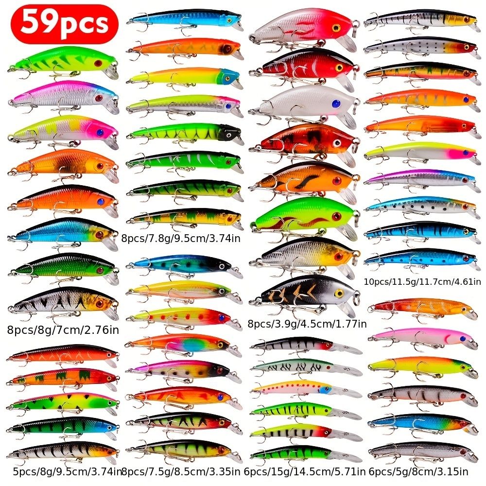 59-Piece Fishing Lure Set