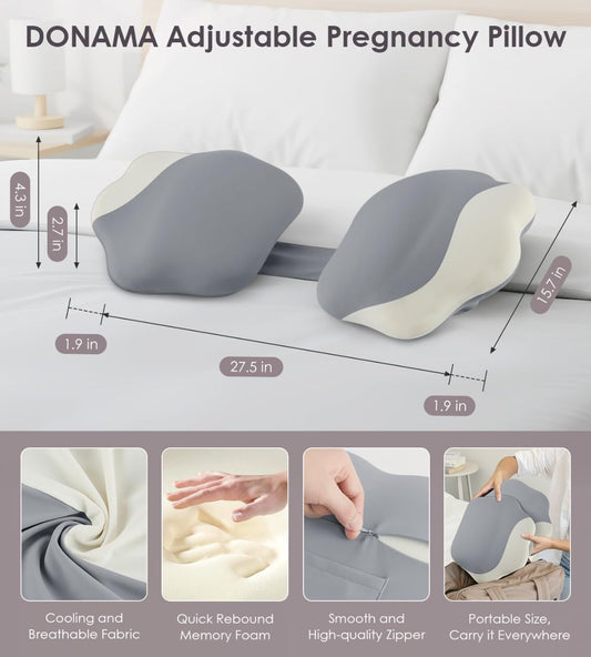 Pregnancy Support Pillow - pink - 27.5in x 15.7in