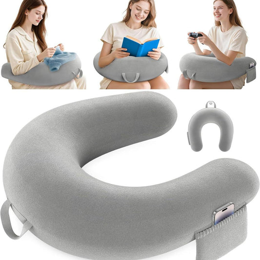 U-Shaped Reading Pillow - grey