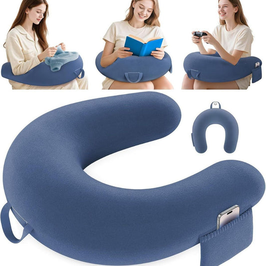 U-Shaped Reading Pillow - navy
