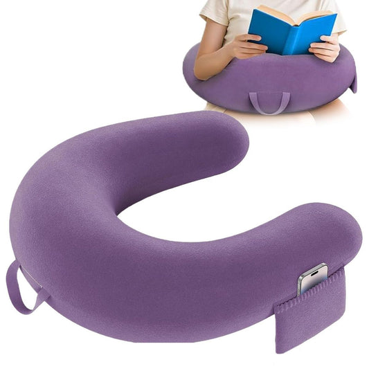 U-Shaped Reading Pillow - purple