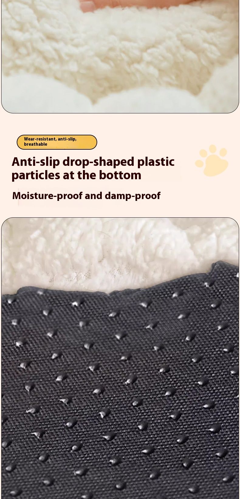 Soft Plush Cat Bed - White