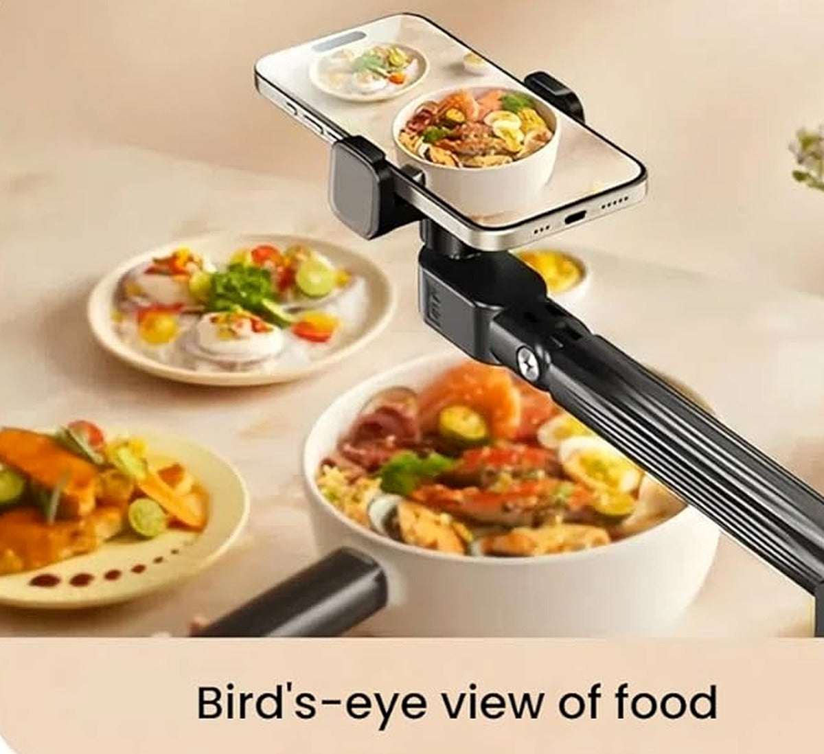 Floor Phone Tripod Stand with Remote