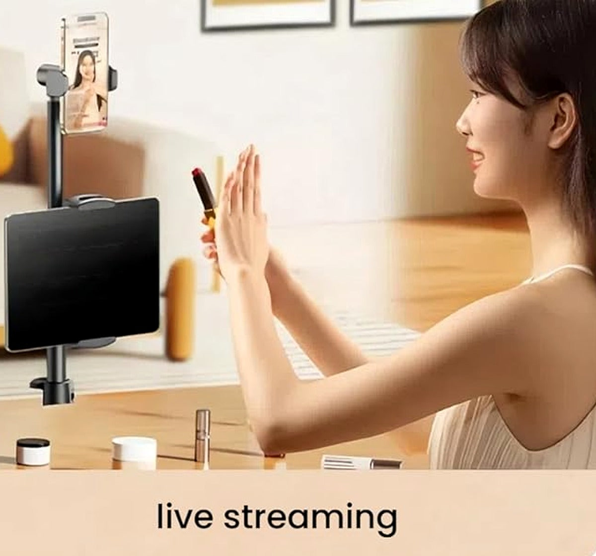 Floor Phone Tripod Stand with Remote