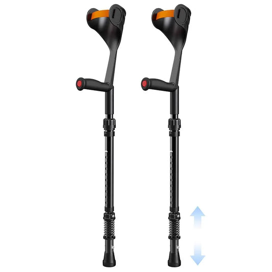 Aumerage Adjustable Forearm Crutches - Black - Pair
