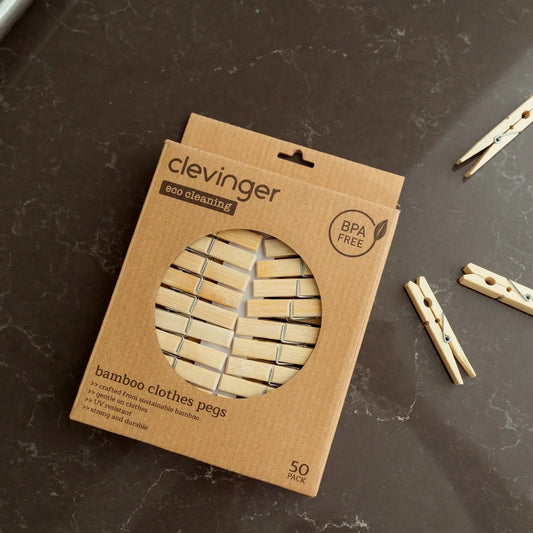 Bamboo Clothes Pegs - 50 Pack