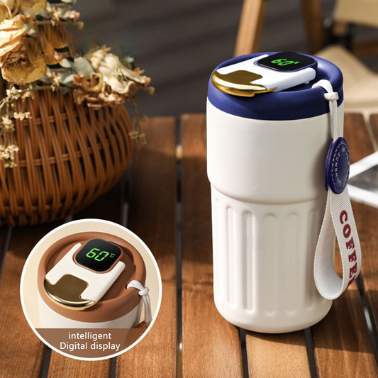 LED Temperature Travel Mug 450ml - Blue