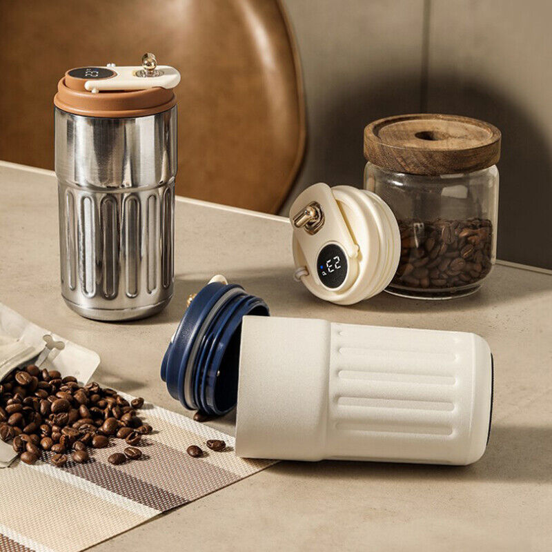 LED Temperature Travel Mug 450ml - Blue