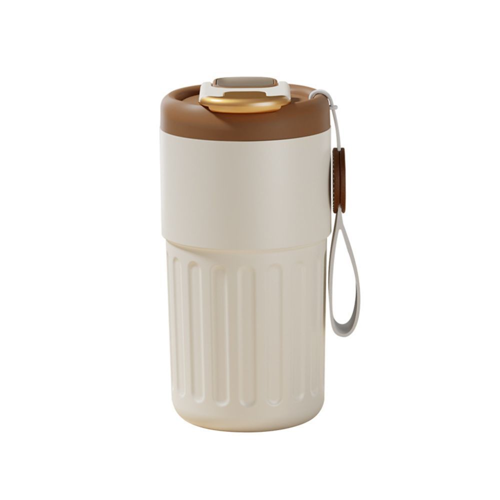 LED Temperature Travel Mug 450ml - Brown